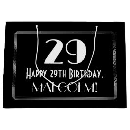 29. Geburtstag: Art Deco Inspiriert Stil "29", Nam Große Geschenktüte