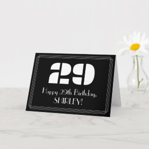 29. Geburtstag: Art Deco inspiriertes Aussehen "29 Karte