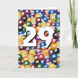 29. Geburtstag Billiard Balls Karte