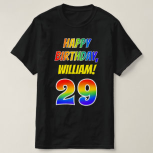 29. Geburtstag — Bold, Fun, Rainbow 29, Individuel T-Shirt