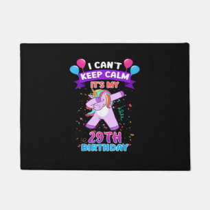 29. Geburtstag Einhorn Shirt für 29-jährige Frauen Fußmatte