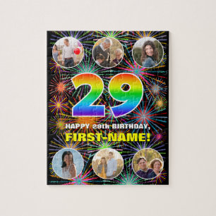 29. Geburtstag: Fun Rainbow #, Individuelle Name + Puzzle