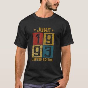 29. Geburtstag Juni 1993 Geboren 1993 29 Jahre alt T-Shirt