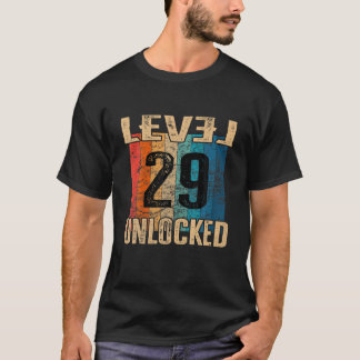 29. Geburtstag Level freigeschaltet Vintage Retro T-Shirt