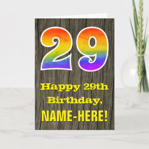 29. Geburtstag: Rustikale Imitate Holzschau, Regen Karte