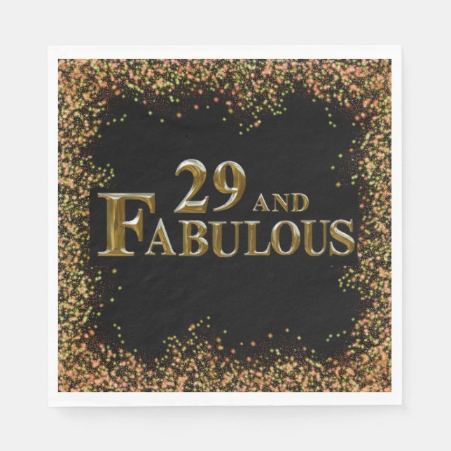 29. Geburtstag Serviette (Vorderseite)