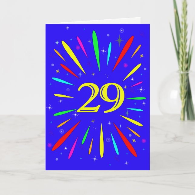 29. Geburtstagskarte Karte (Vorderseite)