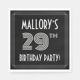 29. Geburtstagsparty: Art-Déco-Stil + Individuelle Serviette