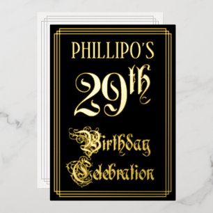 29. Geburtstagsparty - Extravagantes Drehbuch & In Folieneinladung