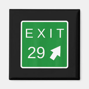 29. Geburtstagszitat Exit 29 29 Sister Lakes Shirt Magnet