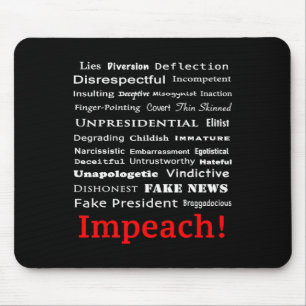 29 Gründe, um Präsident Trump Politica anzuklagen Mousepad