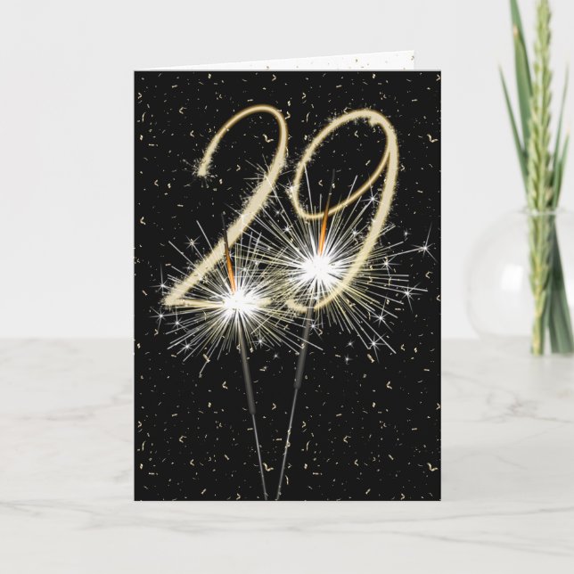29. Hochzeitstag Sparkler Karte (Vorderseite)