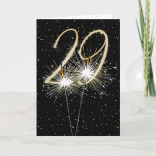 29. Hochzeitstag Sparkler Karte