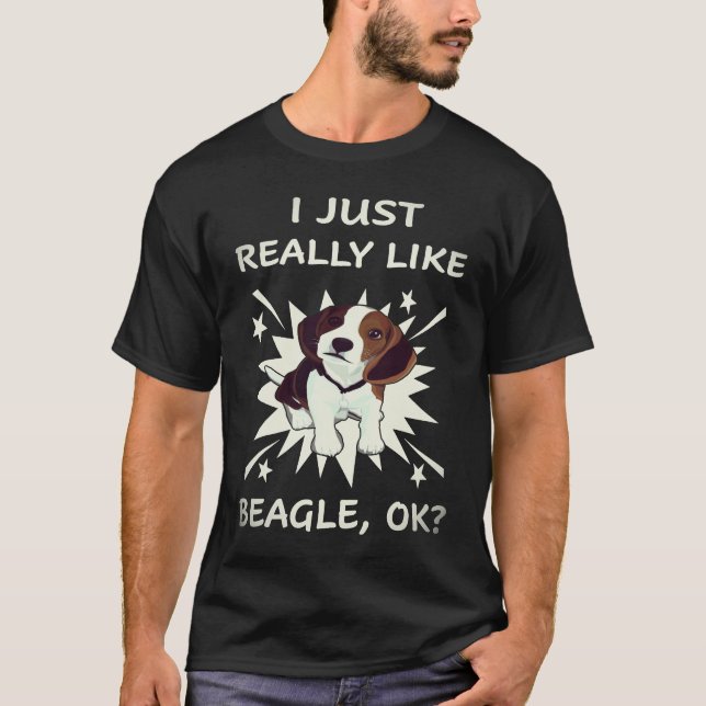 29 Ich mag einfach wirklich Beagle T-Shirt (Vorderseite)