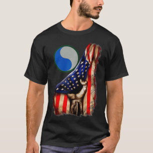 29. Infanterie Division American Flag Zip  T-Shirt