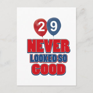 29 Jahre alte Geburtstagsdesigns Postkarte