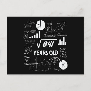 29 Jahre alter Tag Mathematiklehrer 29. Geburtstag Postkarte