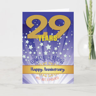 29 Jahre Erholung Jahrestag kühne Zahl Karte
