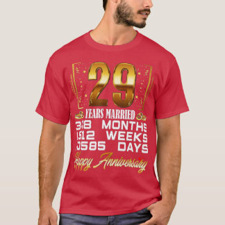 29 Jahre Verheiratet Witziger 29. Hochzeitstag  T-Shirt