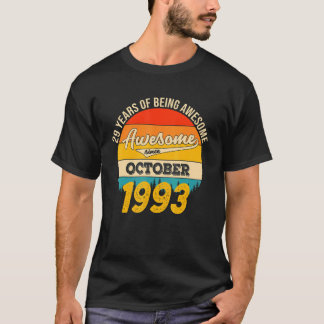 29 Jahre Vintag im OKTOBER 1993 29. Geburtstag T-Shirt
