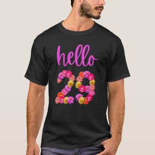 29-jährige Blume Hallo 29 ist mein 29. T-Shirt