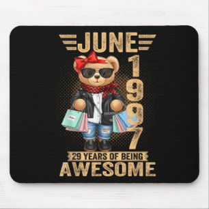 29-jähriger Teddybär Juni 1997 29. Geburtstag Mousepad