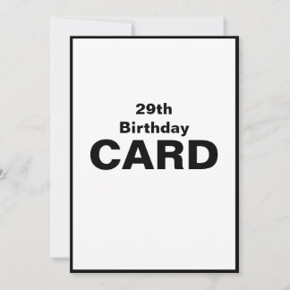 29. Neunundzwanzigste 29 neunundzwanzig 2-9 Geburt Karte