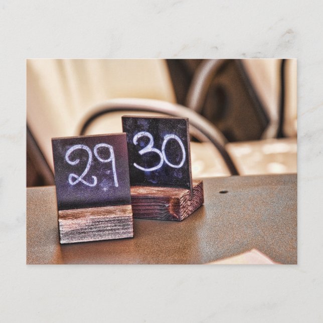 29. oder 30. Geburtstag Postkarte Italien Einladun (Vorderseite)