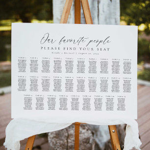 29 Tabellen Unsere Lieblings-Sitzplan Poster