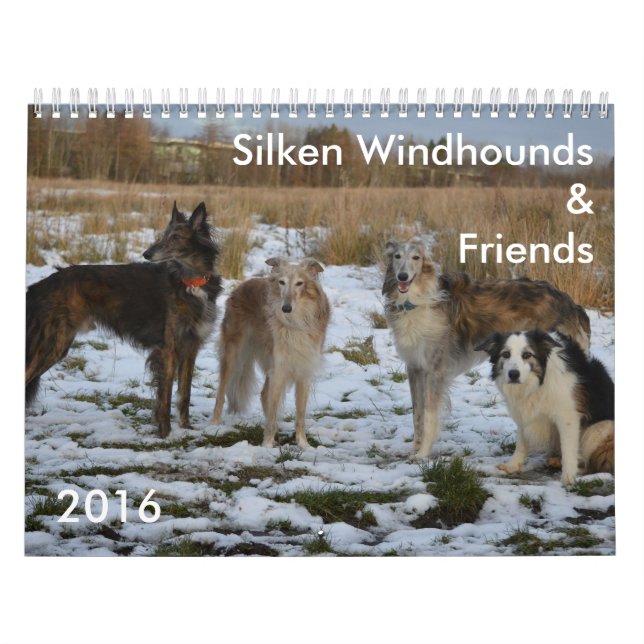 2 2016 seidener Windhounds u. Freund-Kalender Kalender (Titelbild)
