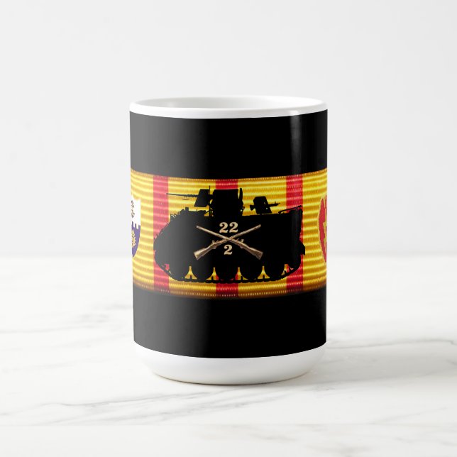 2/22nd Inf., 25. Inf. Div. Vietnam-Service-Band Kaffeetasse (Mittel)