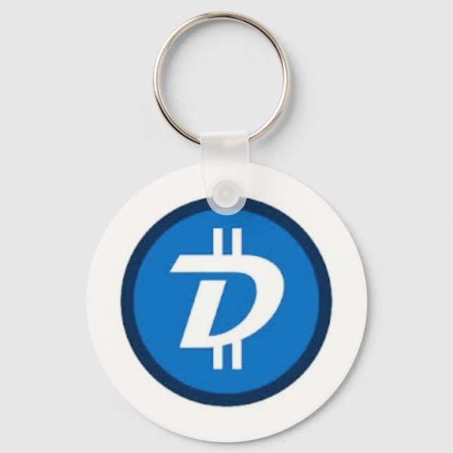 2.25" Basic Button Digibyte Schlüsselanhänger (Vorderseite)