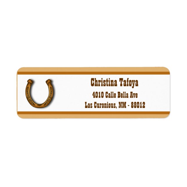 2,25" Rücksendeadresse Wagenrad/Pferdeschuh (Vorne)