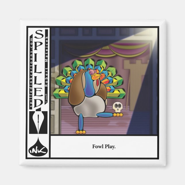 2,25" verschüttetes Tintenfussballmagnet Magnet (Vorne)