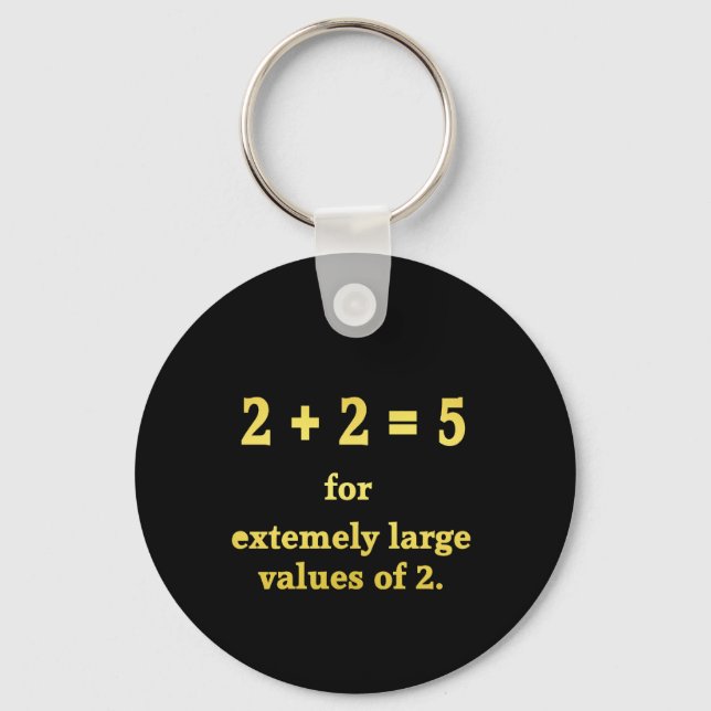 2 + 2 = 5 Funny Math Joke Schlüsselanhänger (Vorderseite)
