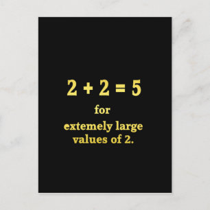 2 + 2 = 5 Lustiger Mathe-Witz Feiertagspostkarte