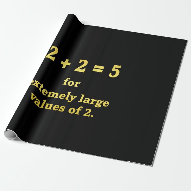 2 + 2 = 5  Lustiger Mathe-Witz Geschenkpapier (Ungerollt)