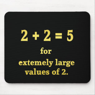 2 + 2 = 5 Lustiger Mathe-Witz Mousepad