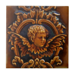 2. 2. Antique Viktorianisch Cherub Angel Tile Repr Fliese