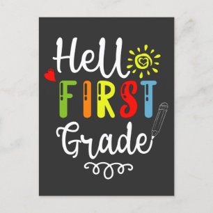 2/2 - Hallo Shirt der ersten Klasse, Studierende d Postkarte