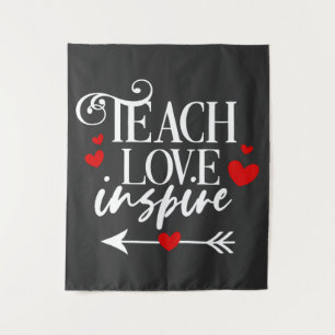 2/2 Teach Liebe Inspirierte Shirt Kindergartenlehr Wandteppich