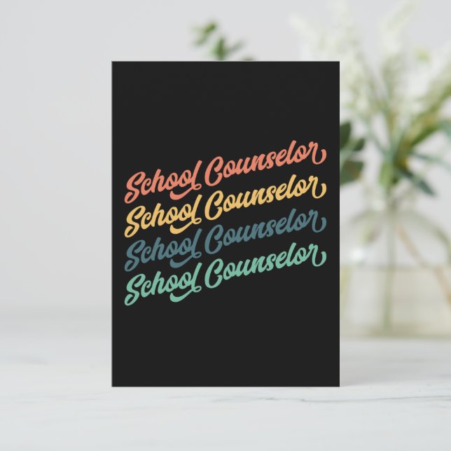 2/2 - Zurück zur Vintagen Schulberaterin Dankeskarte (Stehend Vorderseite)