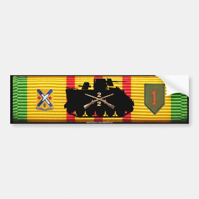 2/2nd Inf spüren u. Insignien VSM auf Autoaufkleber (Vorne)