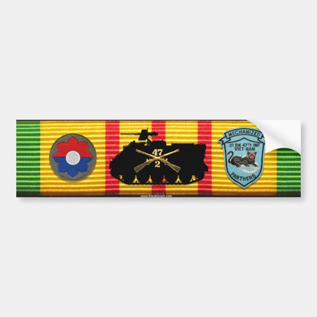 2/47th Inf. Alter Aufkleber der Flecken-M125A1 Autoaufkleber (Vorne)