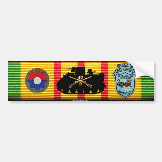 2/47th Inf. Alter Flecken-Aufkleber der Autoaufkleber (Vorne)