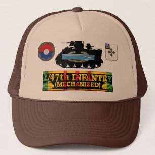 2/47th Inf. (Mech) M113, CIB u. Insignie-Hut Truckerkappe
