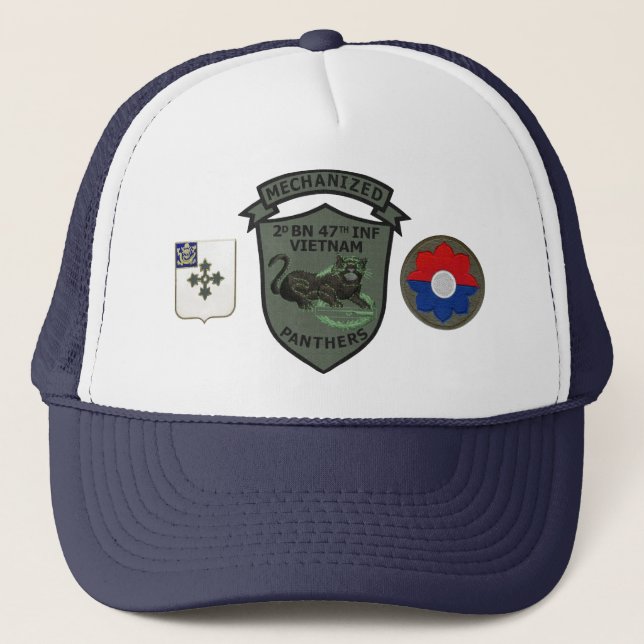 2/47th Infanterie überwundener Panther-Flecken Truckerkappe (Vorderseite)