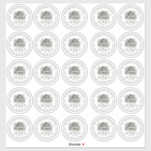 2,5" Breites Mund-Mason-Honey-Jar-Siegel Aufkleber