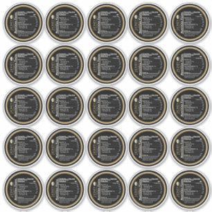 2,5" Honey Nutrition Fakten Wildblume Black Daisy Aufkleber