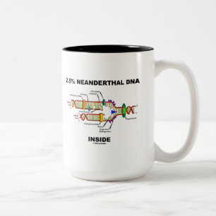 2,5 % Neandertaler DNA-Inside (DNA-Replikation) Zweifarbige Tasse